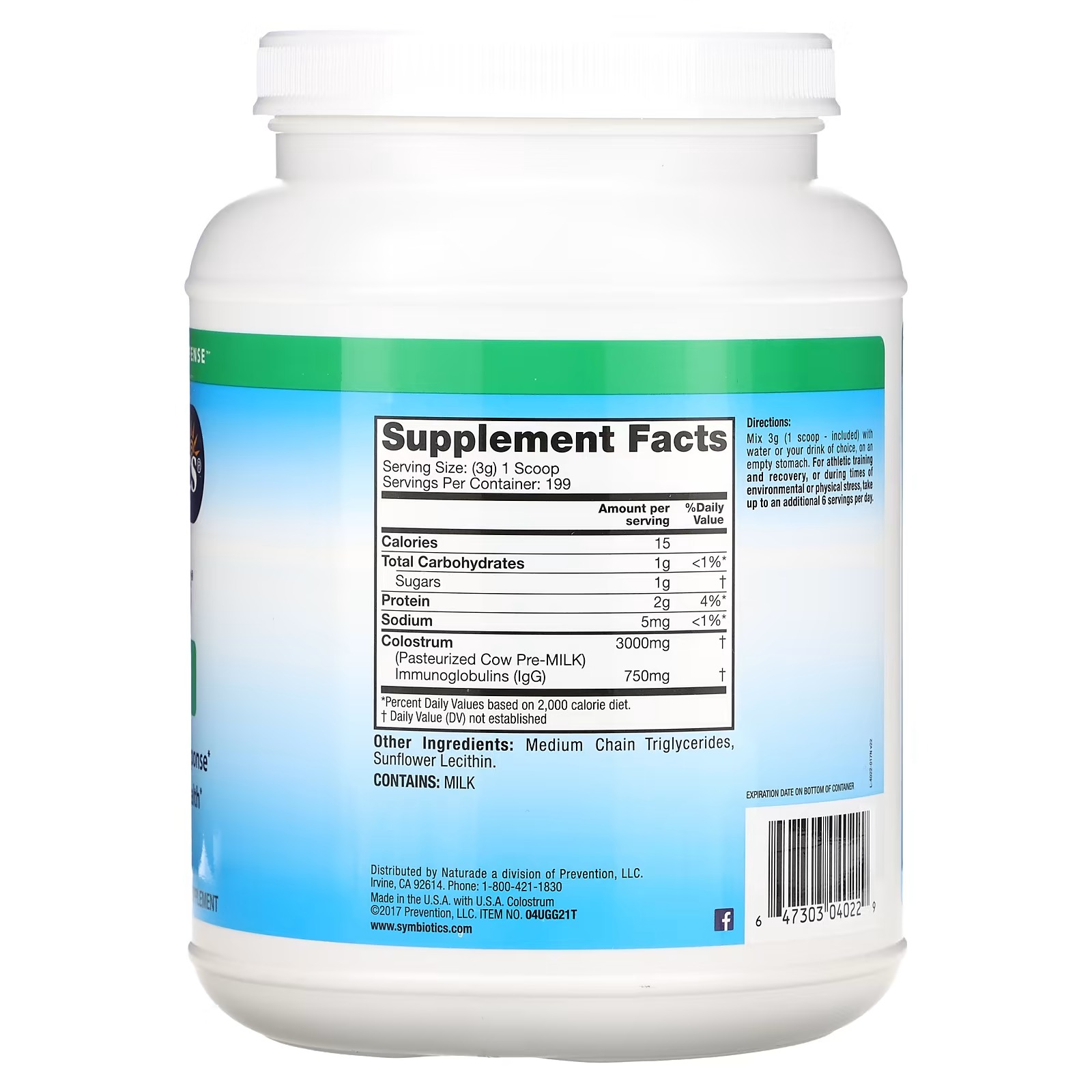 Symbiotics, Colostrum Plus, Powder, 21 oz (597 g) - Nutrivitalityhub.org